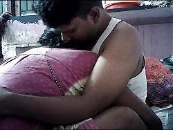 Indian house wife romantic kissing ass