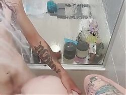 Hot Shower Sex Doggy Style, Cumshot, Loud Orgasms